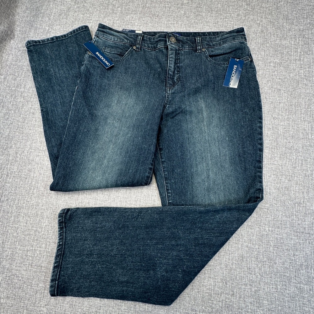 Bandolino Mandie Perfect Fit Jeans‎ Womens 14S Straight Leg Flawless Stretch NEW